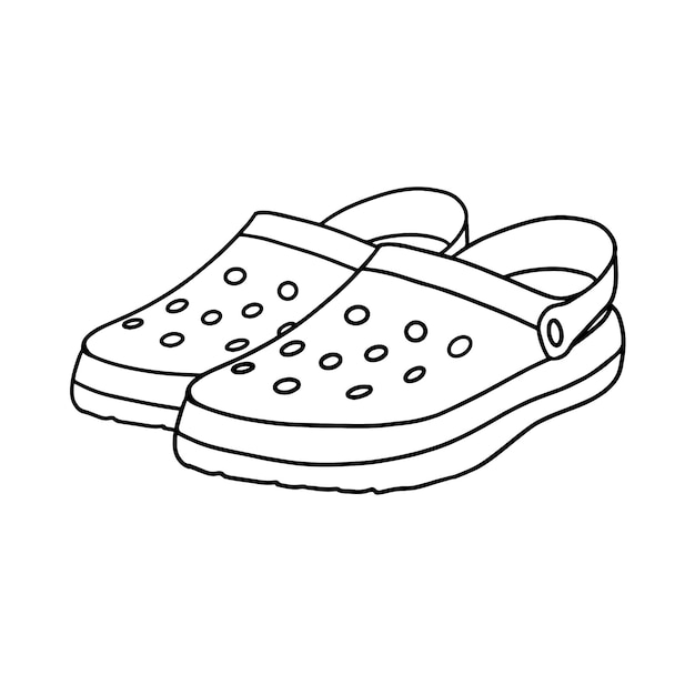 Crocs isolated on a white background