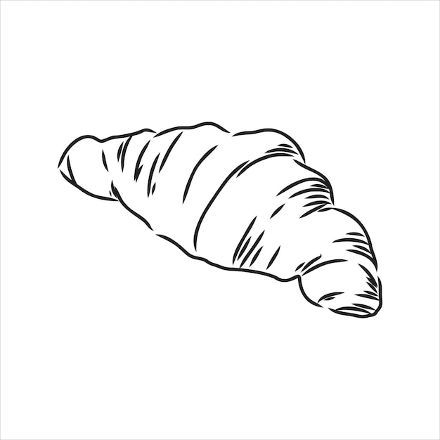 Croissant Doodle, a hand drawn vector doodle illustration of a Croissant.