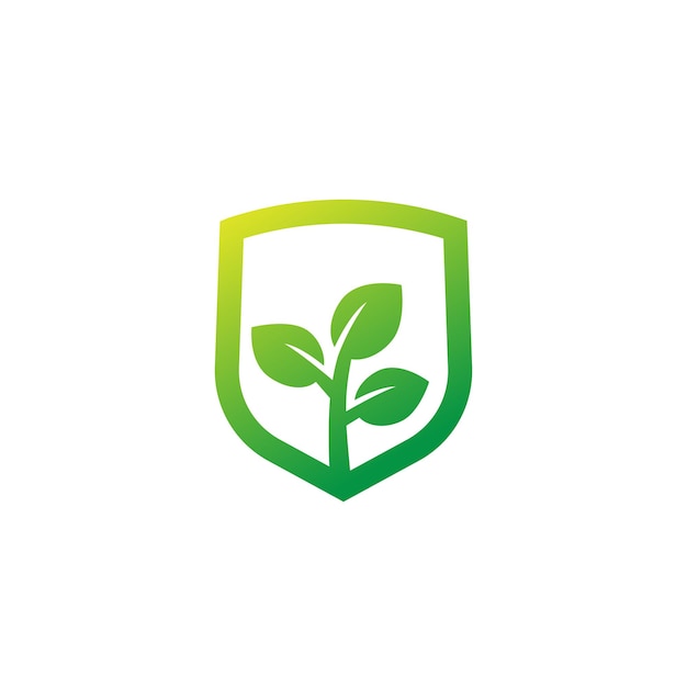 Crop protection or insurance icon, vector logo