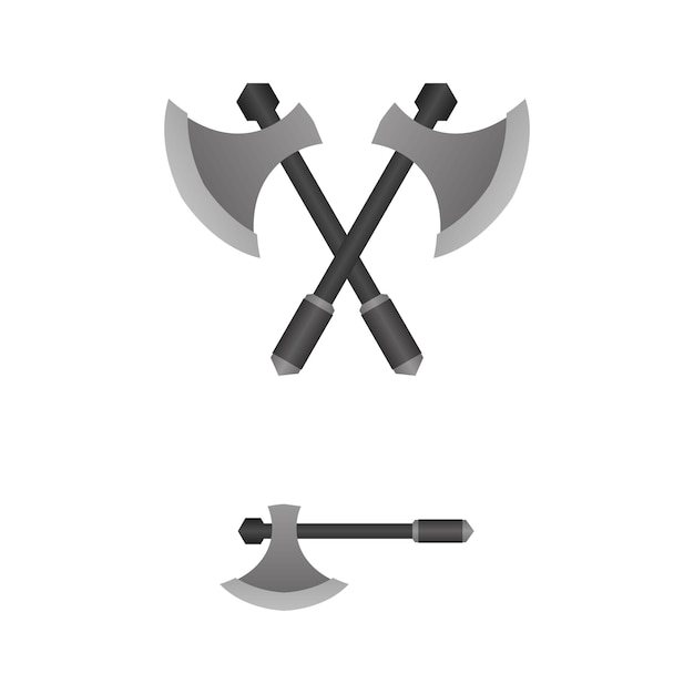 cross axe illustration