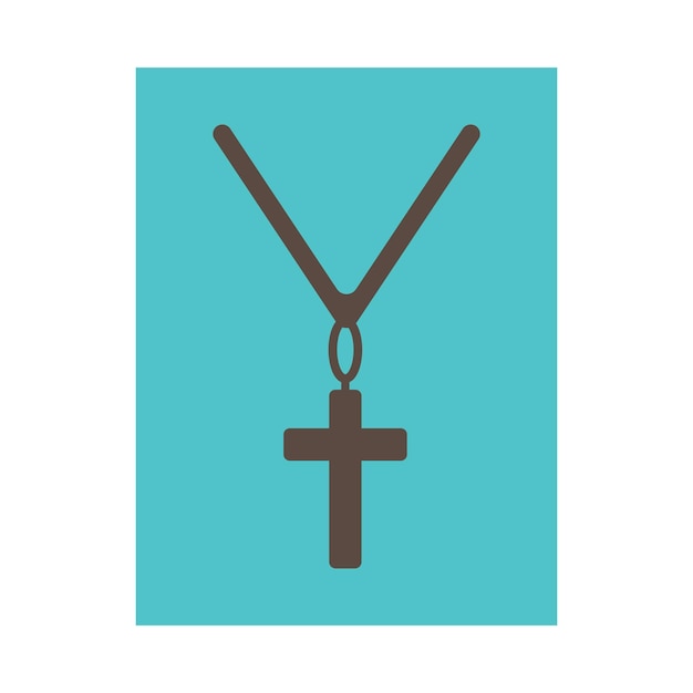 Cross necklace icon