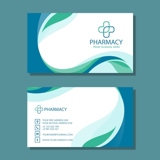 Cross plus medical logo icon design and business card. health care business card.