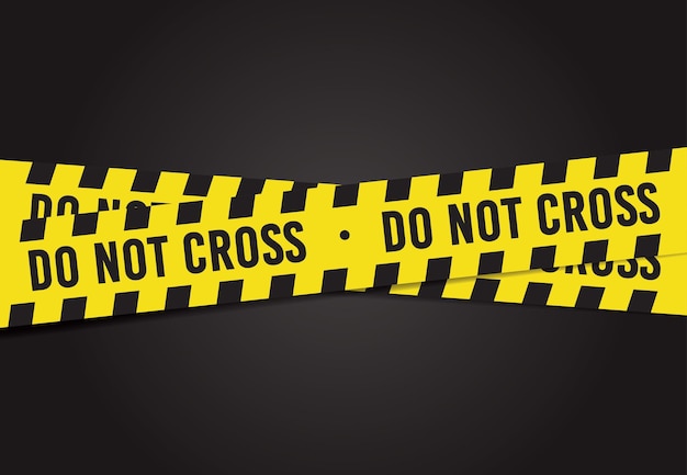 Do not cross police line tape background