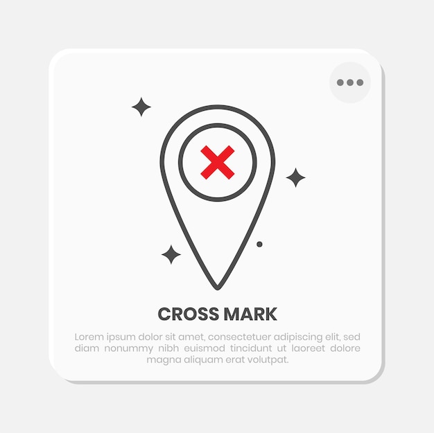 cross sign minimalistic illustration design