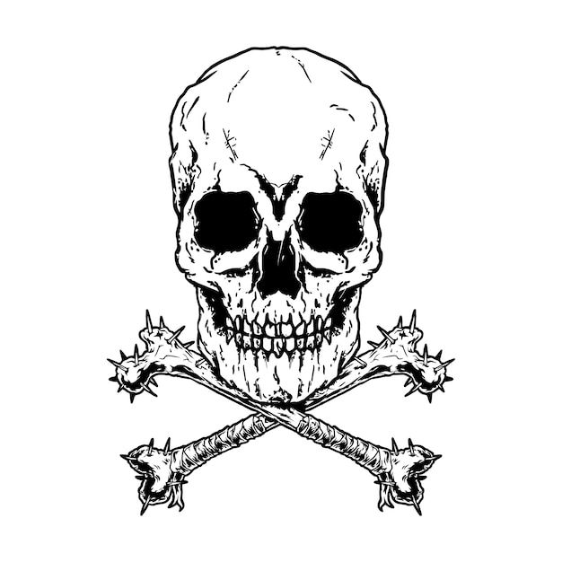 CROSSBONES,DEATH SKULL DANGER POISON.BLACK AND WHITE DESIGN