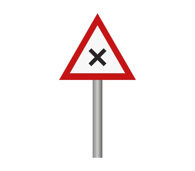 Crossroads traffic sign