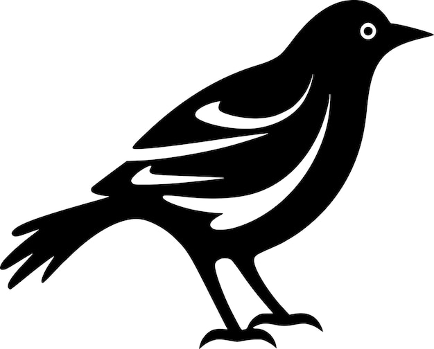 Crow Minimalist and Simple Silhouette Vector illustration