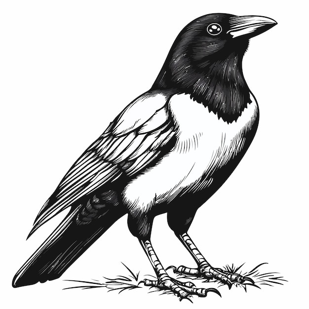 Vector crow vector cute