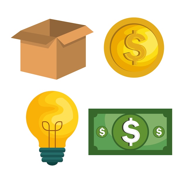 crowd funding concept icons vector illustration design