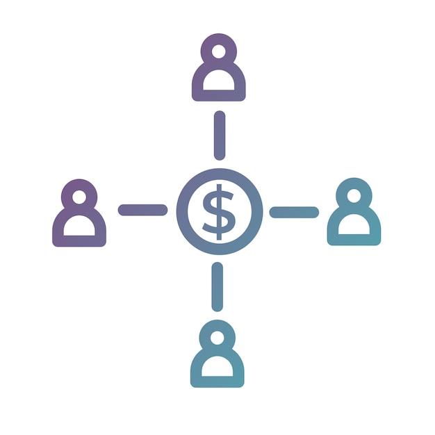 Crowdfunding Financial Technology Gradient Icon