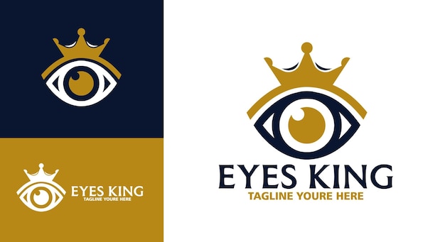 Crown eye vision logo template