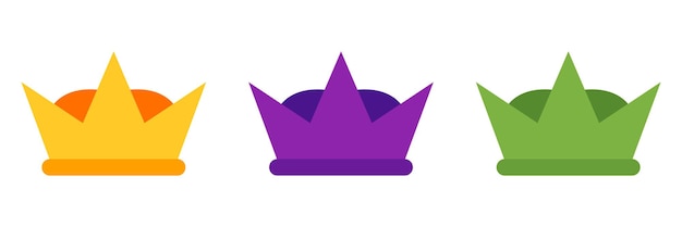 Crown in flat style isolated