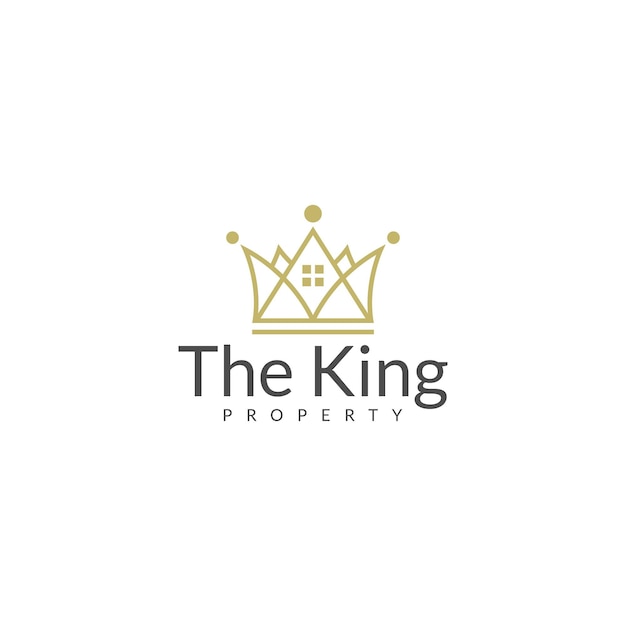 Crown and house logo design for real estate business