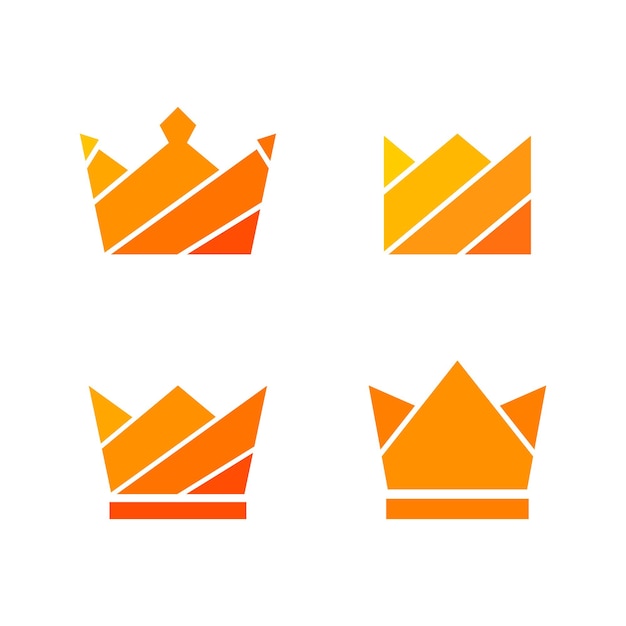 Crown icon logo design vector template