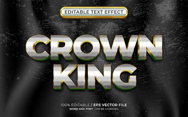 Crown King 3d Editable Text Effect with Kingdom Theme