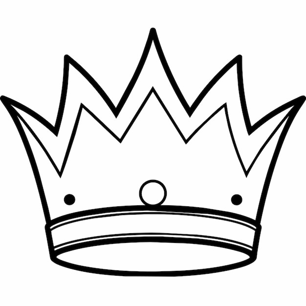 Vector crown of a king vector illustration line art