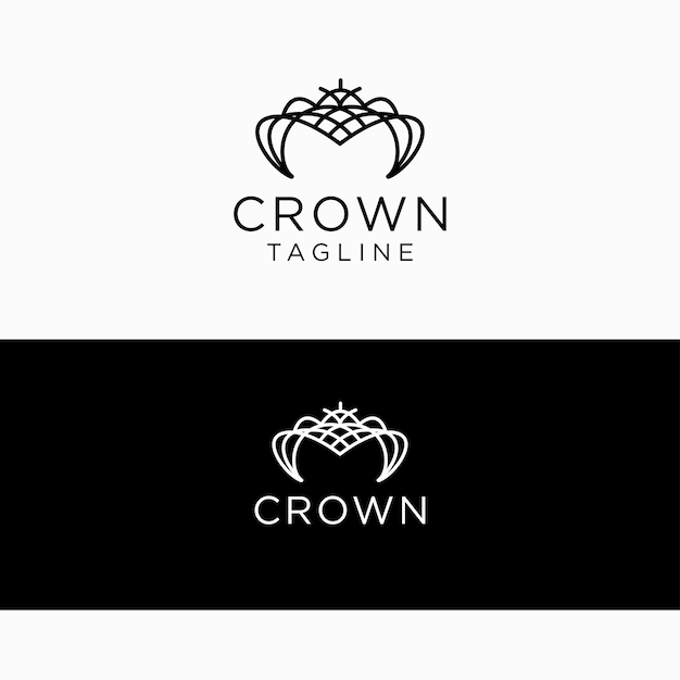 Crown logo design icon template