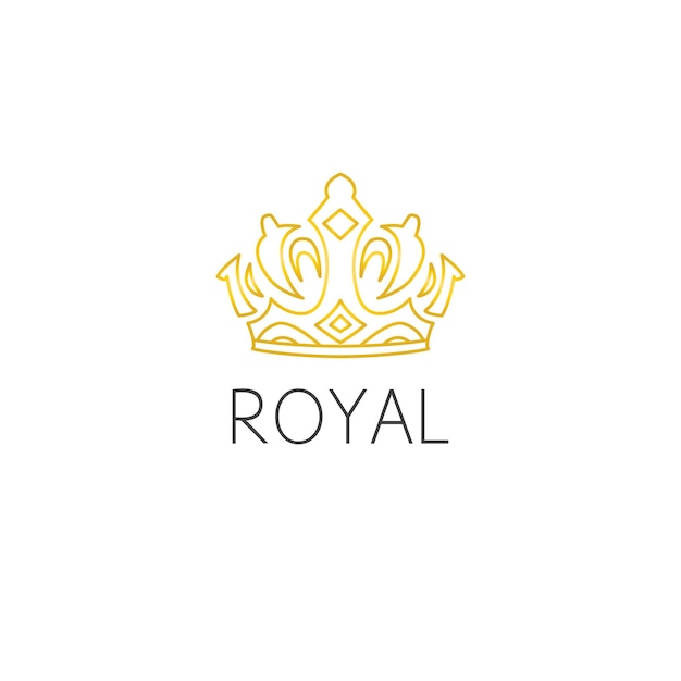 Crown logo graphic design concept. Editable crown element, can be used as logotype, icon, template in web and print