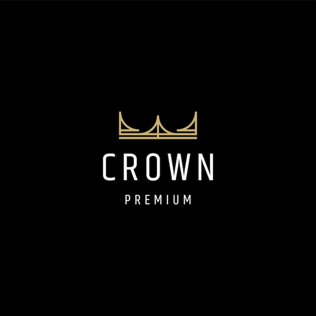 Crown logo icon design template