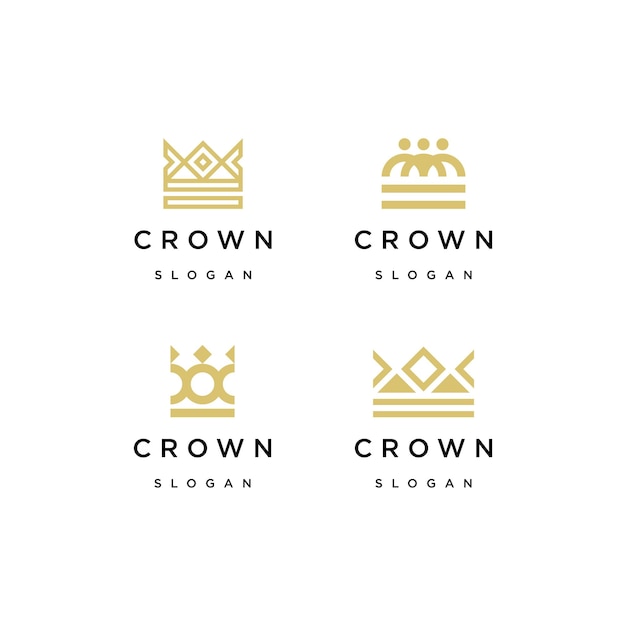 Crown logo icon design template