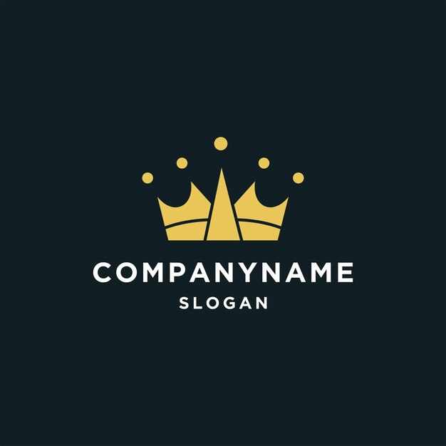 Crown logo icon design template