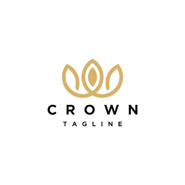 Crown logo icon design template