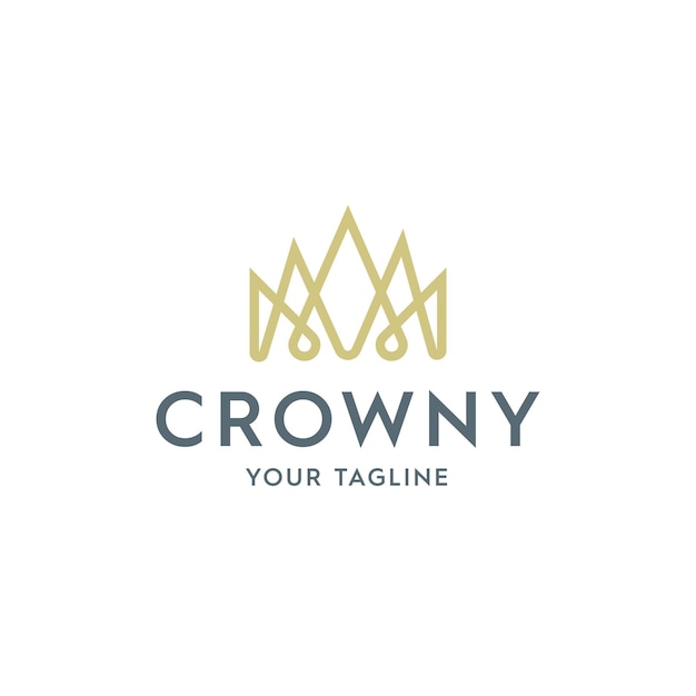 Crown logo icon design vector template