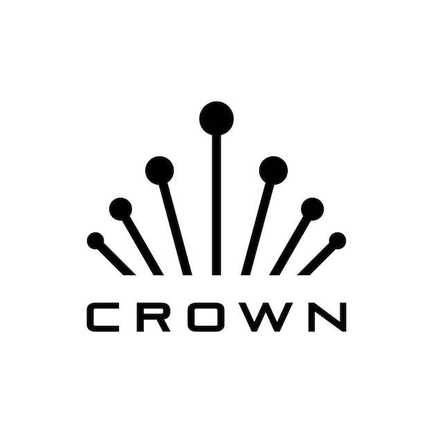 Crown logo icon line style