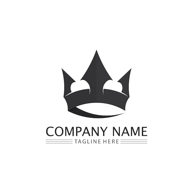 Crown Logo king logo queen logo princess Template vector icon illustration design imperial royal and  succes logo business