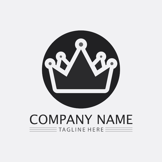 Crown Logo and queen king logo designTemplate vector illustration