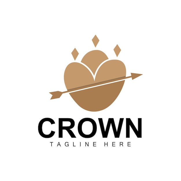 Crown Logo Royal Design Throne Holder King And Queen Vector Icon Brand Product Template Simple Template