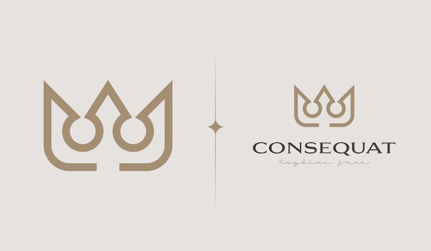 Crown Logo Template Universal creative premium symbol Vector sign icon logo template Vector illustration