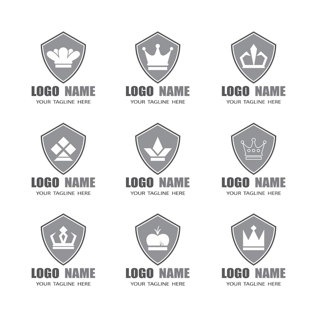 Crown Logo Template vector icon illustration design