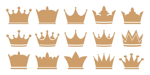 Vector crown logo template vector icon