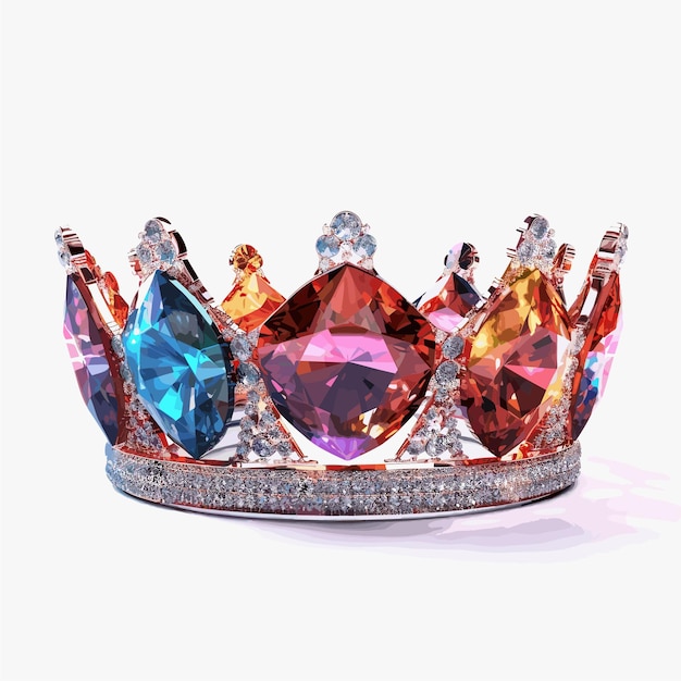 A crown made of colorful gems and crystals