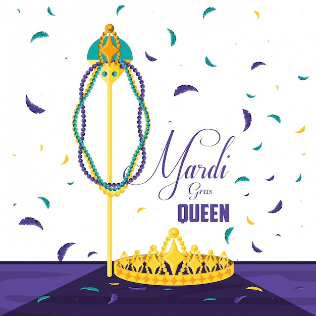 Crown queen of mardi gras celebration