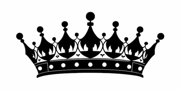 Vector crown silhouette set on white background