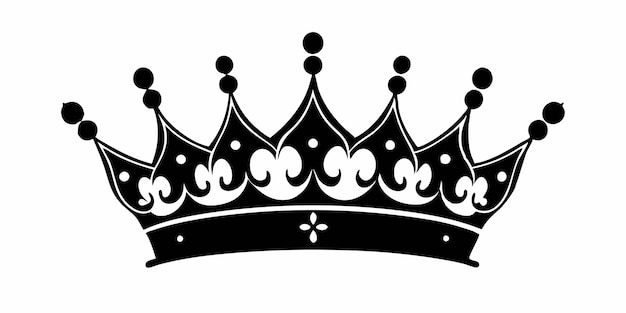 Vector crown silhouette set on white background