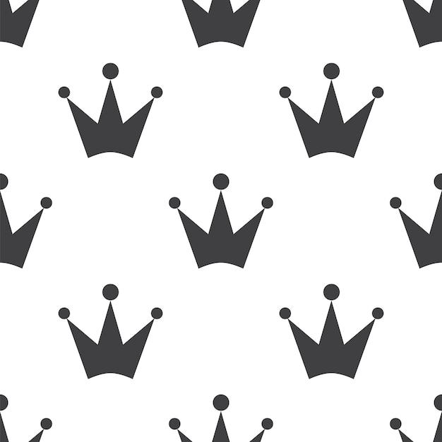 Crown, vector seamless pattern, Editable can be used for web page backgrounds, pattern fills