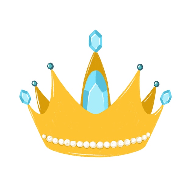 Crown on white isolated background Vector illustration