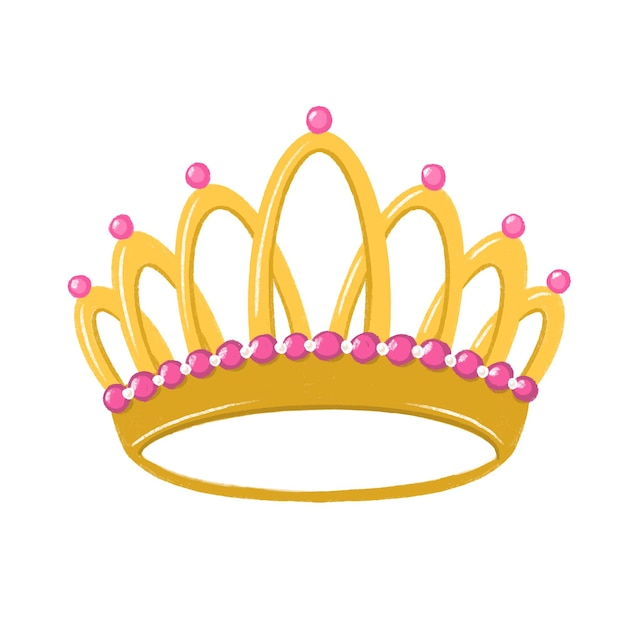 Crown on white isolated background Vector illustration