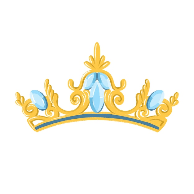 Crown on white isolated background Vector illustration