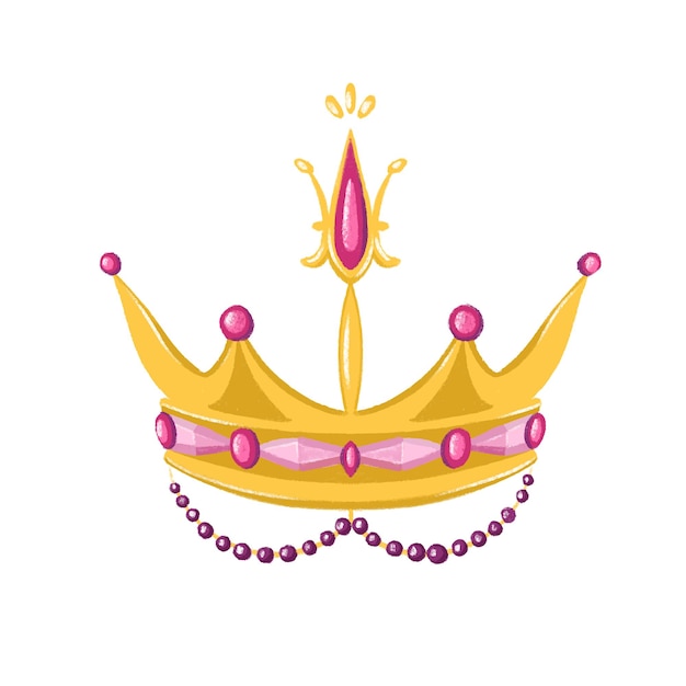 Crown on white isolated background Vector illustration