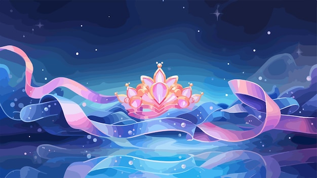 a crown with a crown on the water