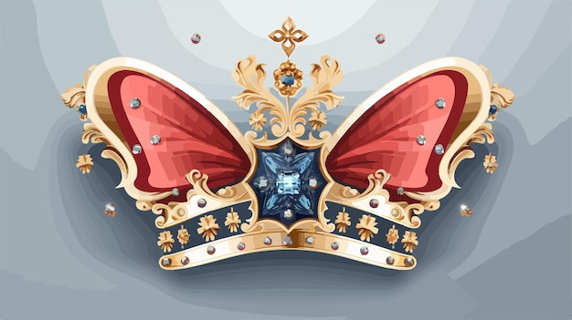 Vector a crown with the name of the royal on it