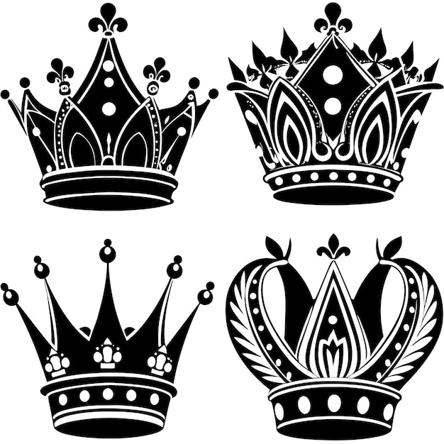 Crowns King and QueenVector illustration