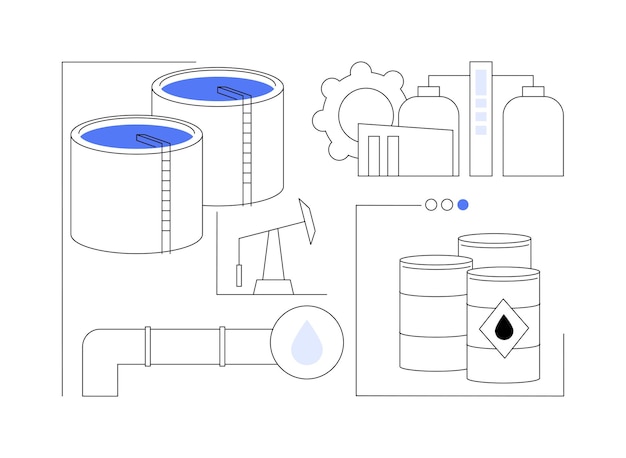 Crude oil abstract concept vector illustration