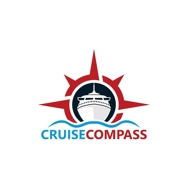 Cruise Compass Logo Template Design Vector, Emblem, Design Concept, Creative Symbol, Icon