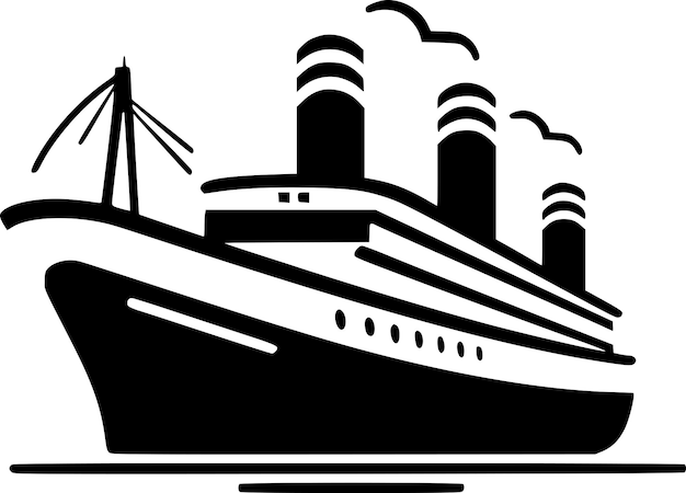 Cruise Minimalist and Flat Logo Vector illustration