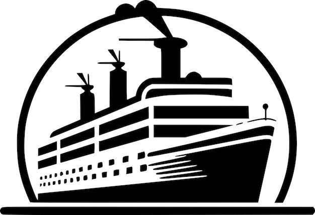 Cruise Minimalist and Simple Silhouette Vector illustration